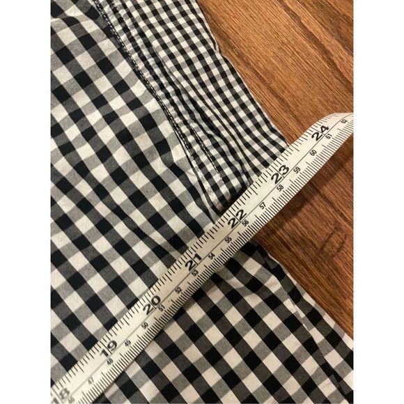 Madewell black gingham boxy button down xs - Picture 5 of 8